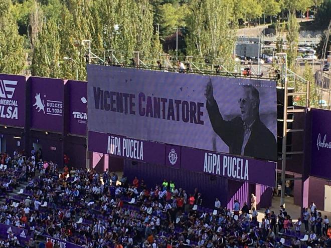 Homenaje del Real Valladolid y el Estadio José Zorrilla a Vicente Cantatore.