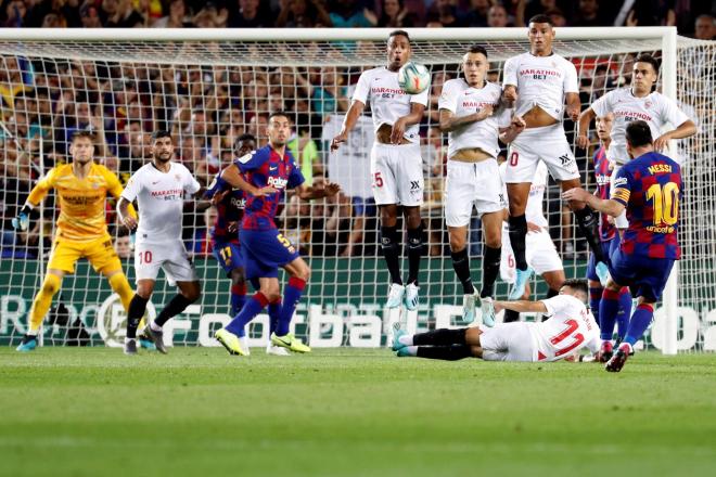 Gol de Leo Messi ante el Sevilla (Foto: LaLiga).