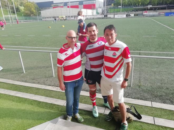 Masami Murakami en El Fango, escenario de los partidos del Universitario Bilbao Rugby (UBR).