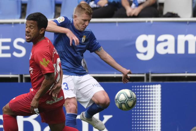 Mossa, en el Real Oviedo-Numancia (Foto: Luis Manso).