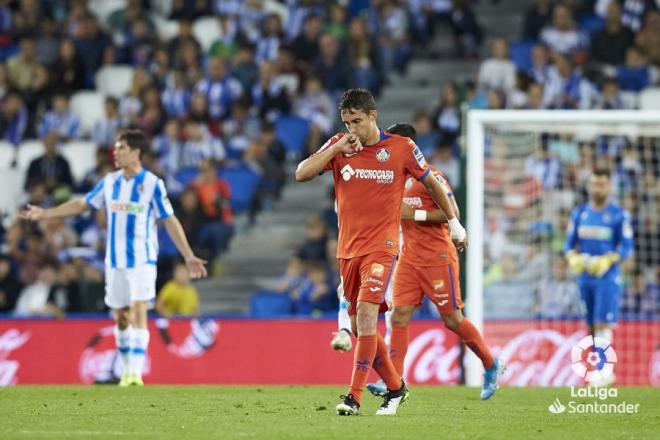 La expulsión de Diego Llorente condicionó la segunda parte del Real Sociedad-Getafe (Foto: LaLiga).