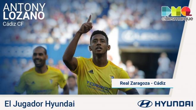 'Choco' Lozano, Jugador Hyundai del Zaragoza-Cádiz