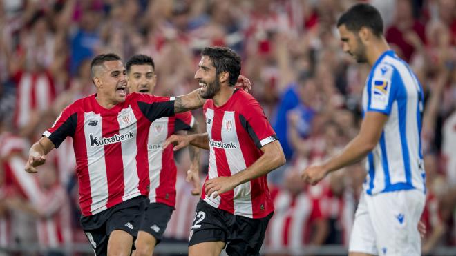 Raúl García y Dani García celebran un gol (Foto: Athletic Club).