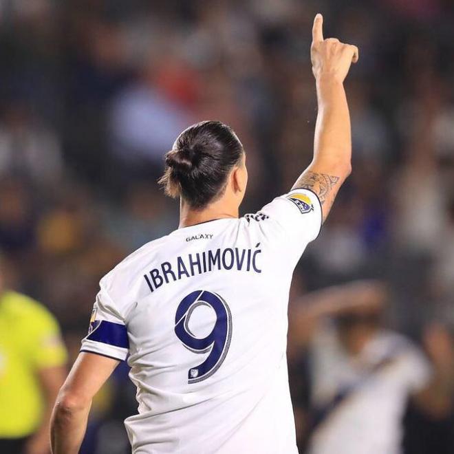Ibrahimovic celebra un gol con L.A. Galaxy esta temprada (Foto: @Ibra_Official).