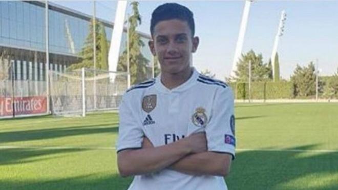 Jose Reyes López vistiendo la camiseta del Real Madrid. (Foto: Instagram).