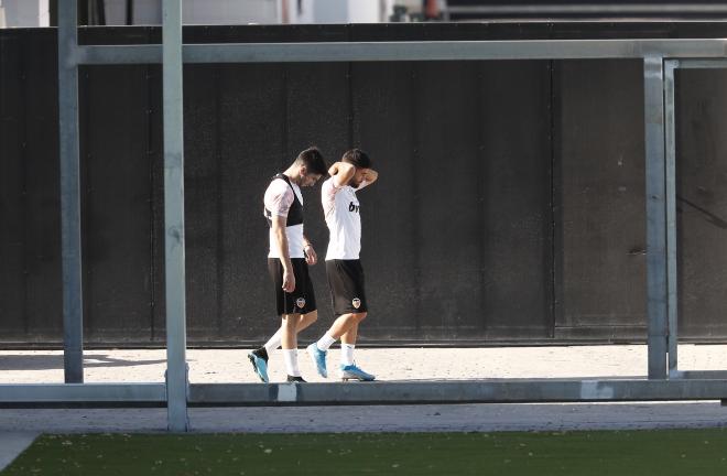 Celades ha vuelto a contar con Carlos Soler en el entrenamiento (Foto: David González)