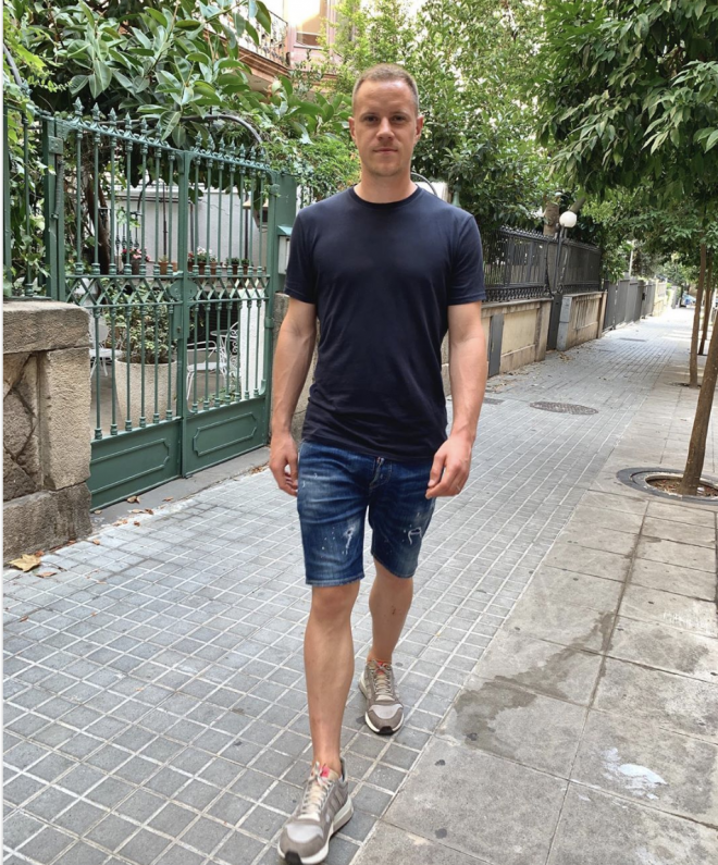 Marc-André Ter Stegen, paseando por las calles de Barcelona (Foto: Instagram).