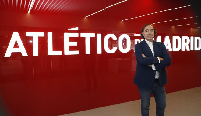 Pablo López, en las oficinas del Atlético de Madrid (Foto: ATM).