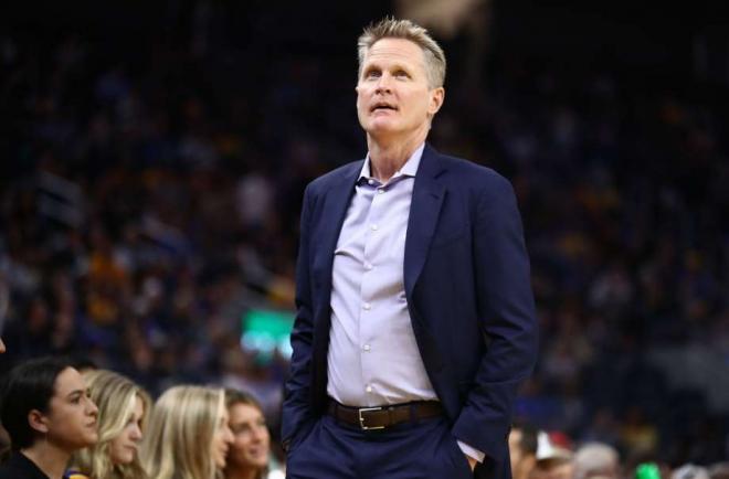 Steve Kerr, en un partido con los Golden State Warriors.