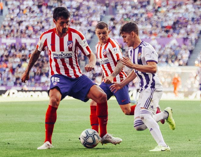 Toni Villa, en el duelo ante el Atlético de Madrid (Foto: RealValladolid.es).