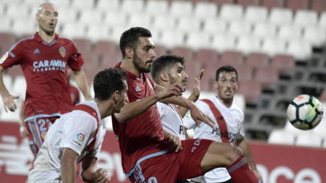 Borja Iglesias cuando militaba con el Zaragoza en Segunda División.