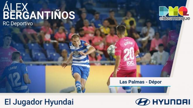 Álex Bergantiños, jugador Hyundai del UD Las Palmas-Dépor.