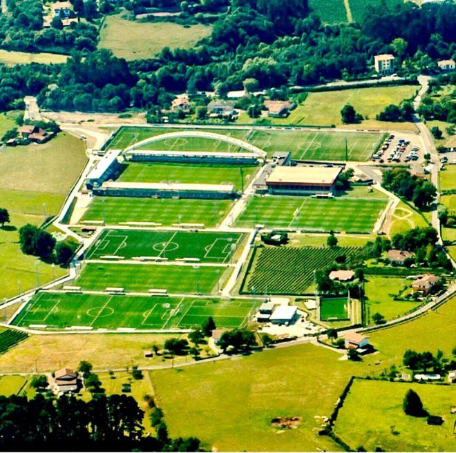 Vista aérea de las instalaciones del Athletic Club en Lezama.