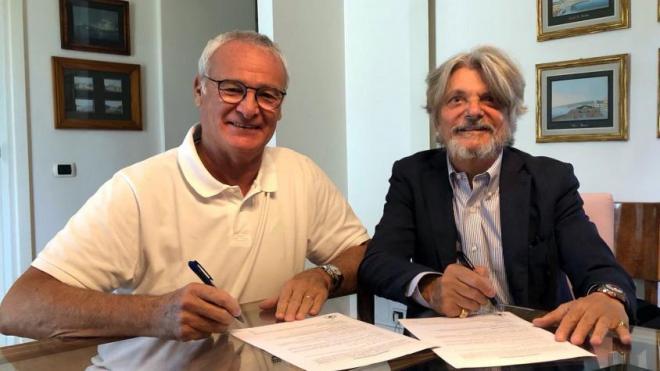 Ranieri firma con la Sampdoria