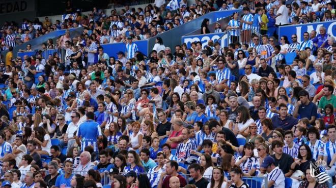 Aficionados de la Real en el Reale Arena (Foto: Real Sociedad).
