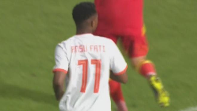 Ansu Fati, debuta con España sub 21.