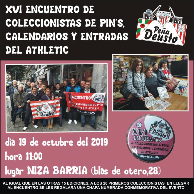El XVI Encuentro de Coleccionistas de la Peña Deusto se celebrará el próximo sábado.