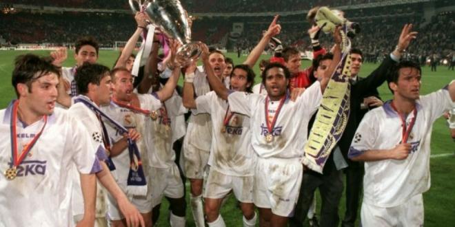 Celebración del Real Madrid campeón de Europa en 1998.