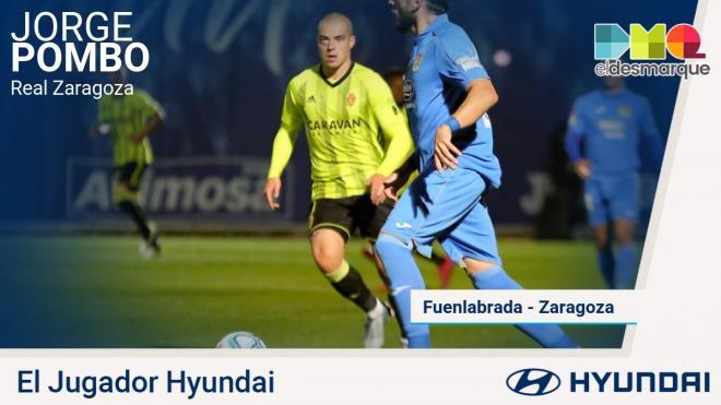 Jorge Pombo, Jugador Hyundai del Fuenlabrada-Real Zaragoza.