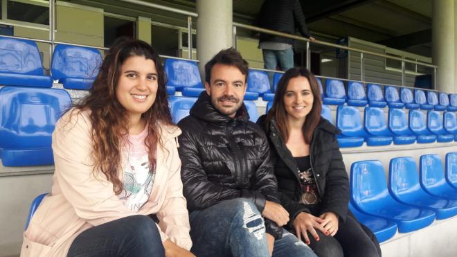 Zeltia Regueiro, Alfonso Núñez y Leticia G.Chas, periodistas deportivos.