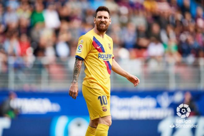 Messi, durante un partido (Foto: LaLiga).