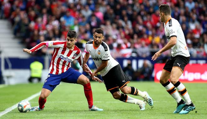 Morata, en el duelo ante el Valencia (Foto: Atlético de Madrid).