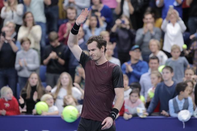 Andy Murray llora tras ganar el ATP 250 de Amberes (Foto: @EuroTennisOpen).