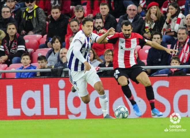 Mikel Balenziaga en el duelo liguero Athletic-Valladolid (Foto: LaLiga).