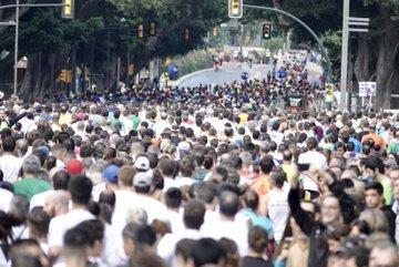 Imagen de los corredores en el transcurso de la prueba (Foto: Ayuntamiento de Málaga).