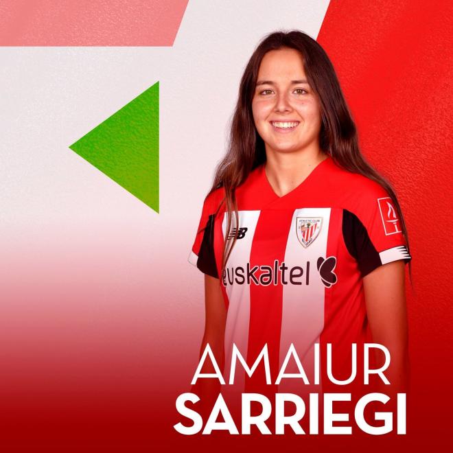 Amaiur Sarriegi Debutó con el primer equipo femenino del Athletic Club. (Foto: Athletic Club).