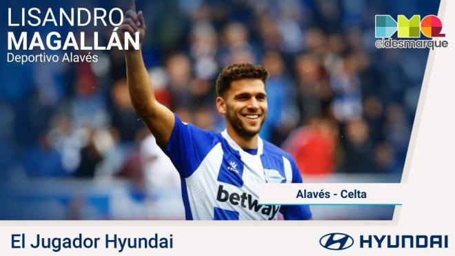 Magallán, jugador Hyundai del Alavés-Celta.