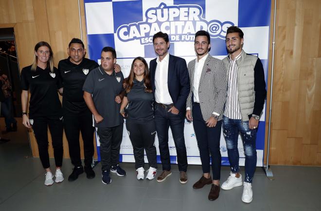 Víctor, Juankar y Luis Muñoz representaron al primer equipo (Foto: Málaga CF).