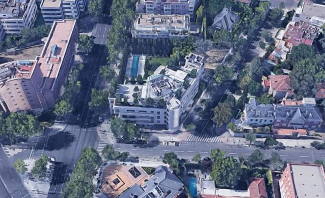 La espectacular mansión de Florentino Pérez, a vista del satélite (Foto: Google Maps).