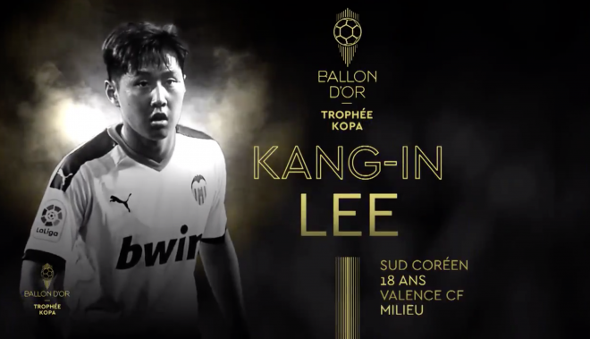 Kangin Lee nominado al Trofeo Kopa.