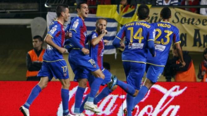 Juanlu celebra el gol contra el Villarreal. (Foto: Levante UD)