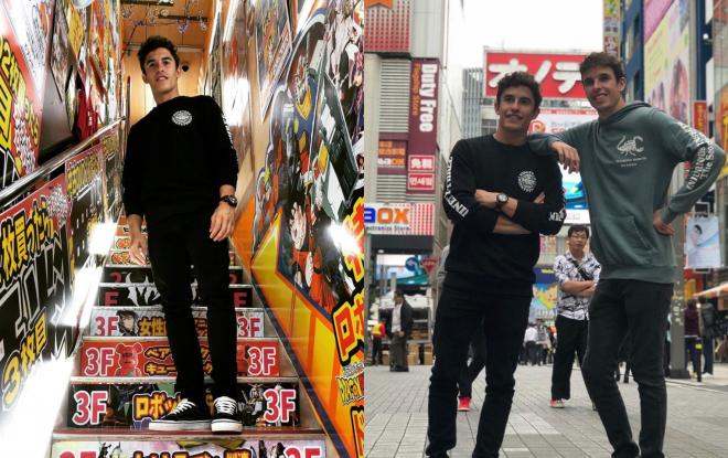 Marc Márquez y su hermano Álex, en Tokio (Fotos: Instagram9.