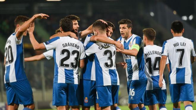 Celebración del tanto de Campuzano (Foto: UEFA).