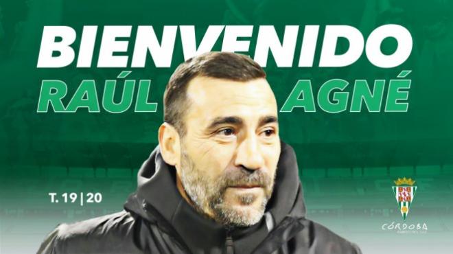 Raúl Agné, nuevo entrenador del Córdoba (Foto: CCF).