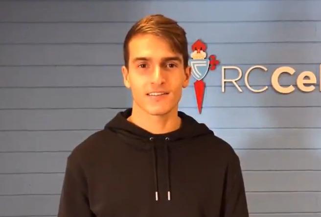 Denis Suárez, en el vídeo del Celta enviado al policía herido.