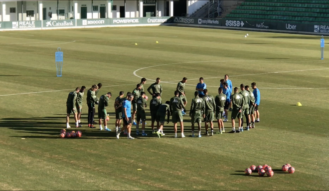 Imagen de un entrenamiento del Betis.