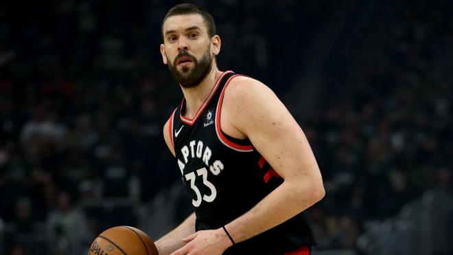 Marc Gasol, en un partido con los Toronto Raptors.