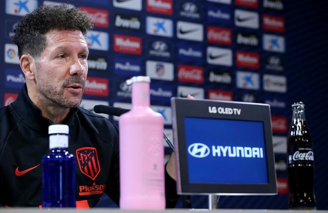 Simeone, este viernes en sala de prensa (Foto: ATM).