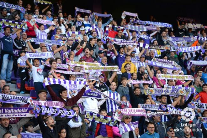 La afición del Real Valladolid en el Estadio José Zorrilla (Foto: Real Valladolid).