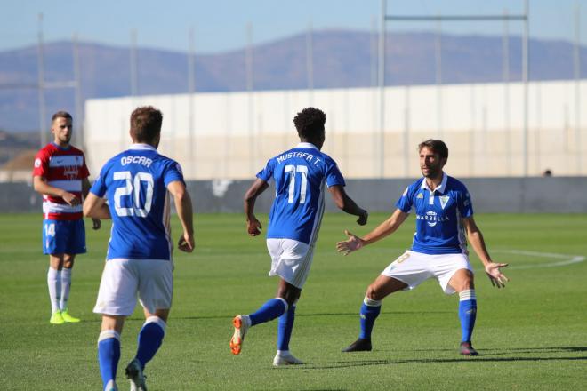 Celebración del primer gol (Foto: Marbella FC).