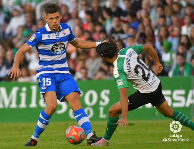 Montero, en el Racing-Deportivo (Foto: LaLiga).