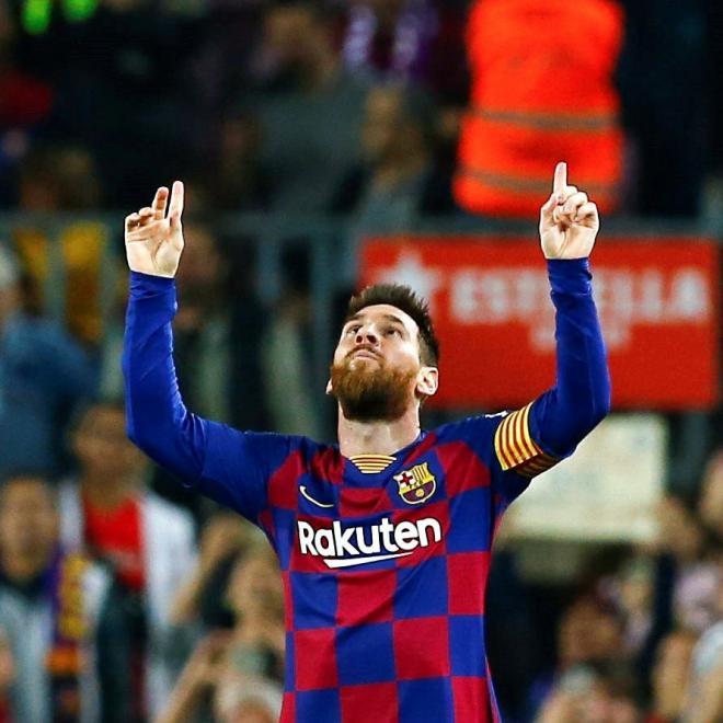 Leo Messi celebrando uno de sus muchos goles marcados (Foto: LaLiga).