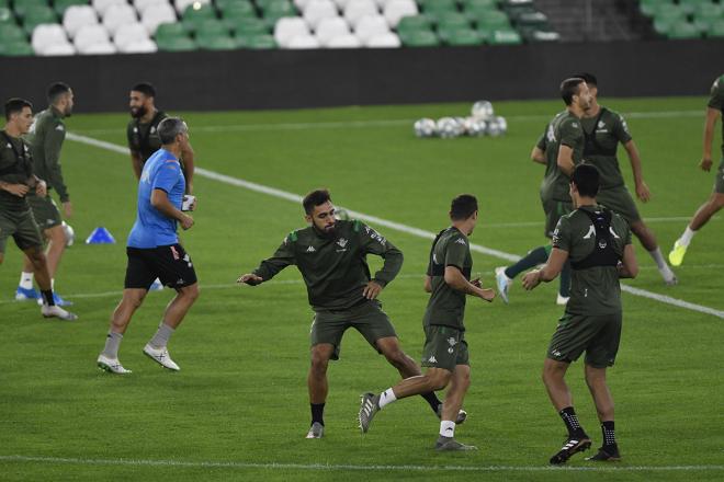 Borja Iglesias en el entrenamiento de este martes (foto: Kiko Hurtado).