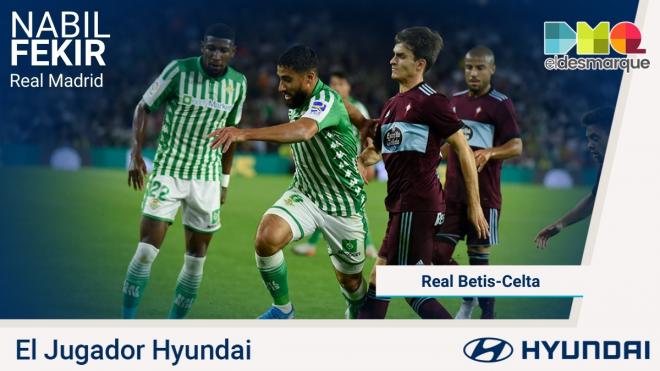 Nabil Fekir, jugador Hyundai del Betis-Celta.