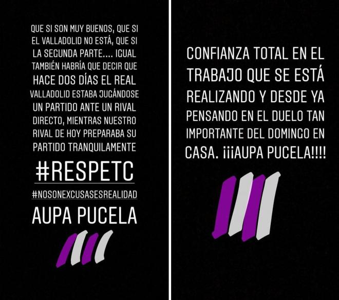 Palabras de Javi Moyano tras la derrota en el Camp Nou desde su cuenta de Instagram.