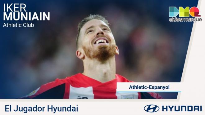 Muniain, Jugador Hyundai del Athletic-Espanyol.